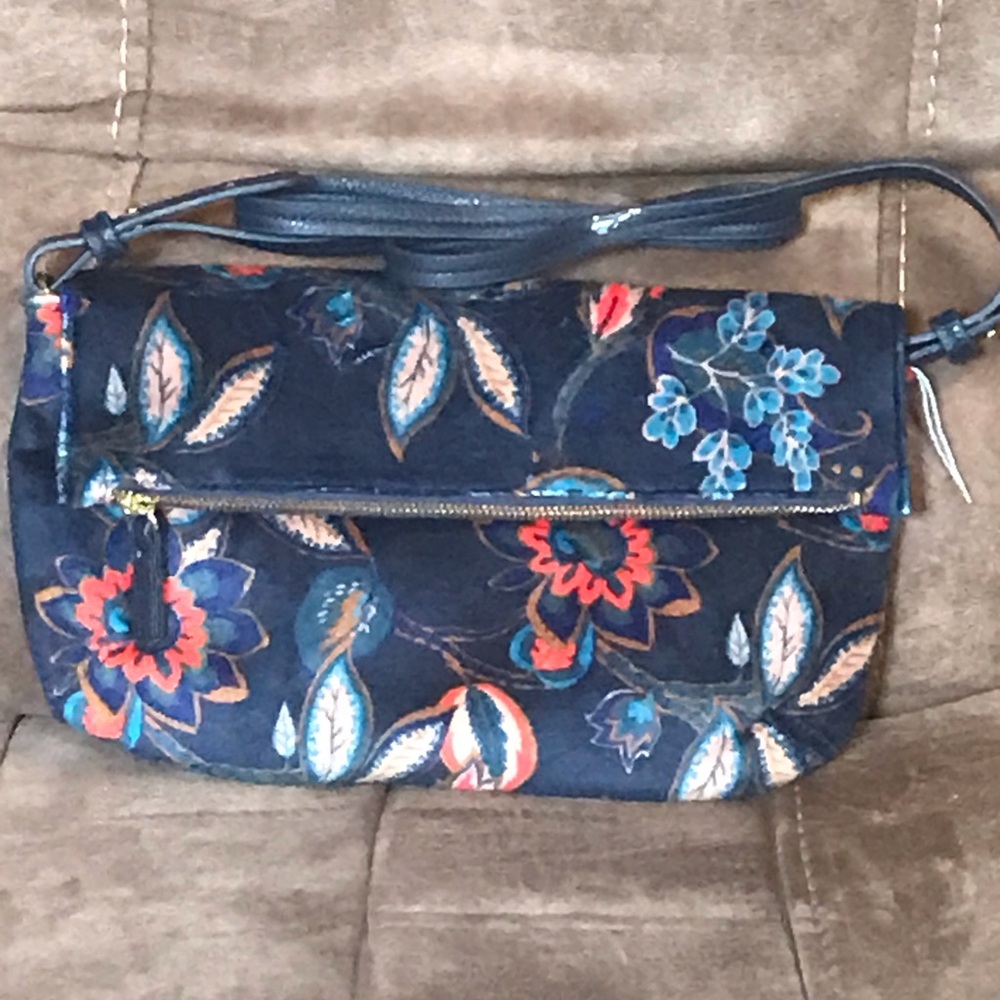 Women’s Crossbody, Blue Floral, Expandable, NWOT